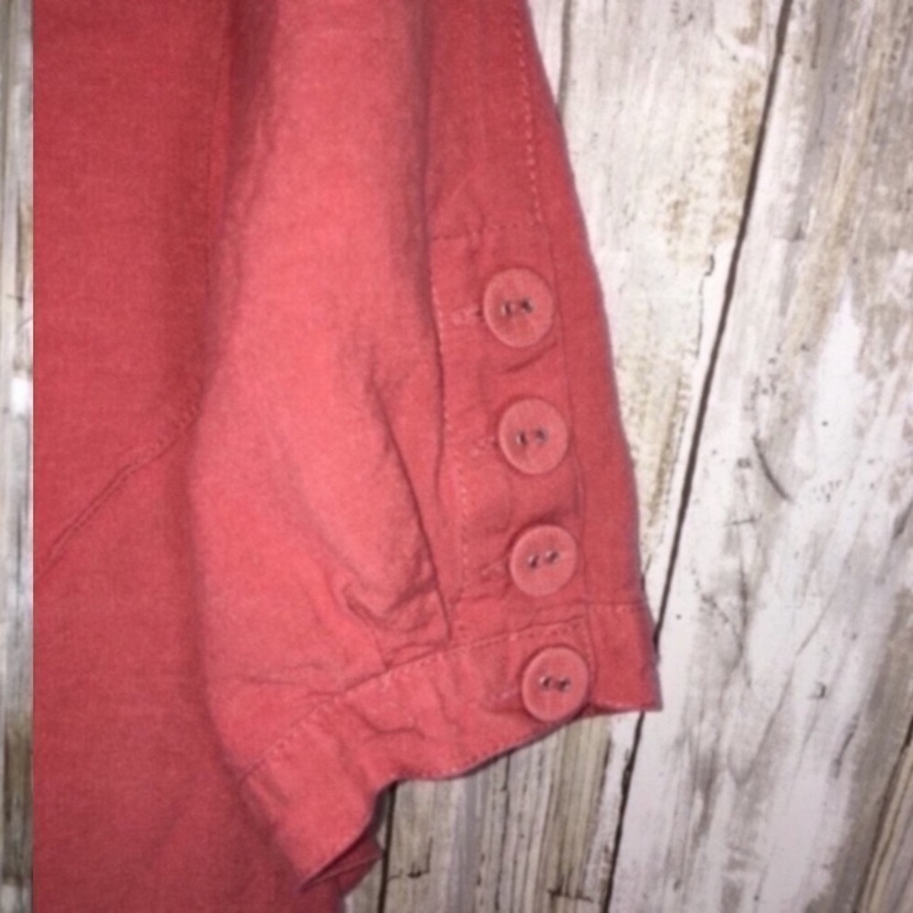 Lane Bryant Red Linen Blend Jacket - Picture 2 of 4